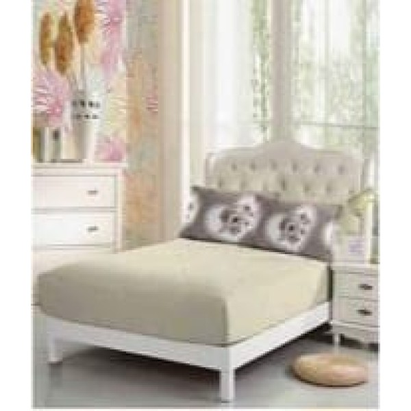 Lenjerie de pat 2 persoane, bumbac finet, 6 piese cu elastic, gri, inimioare, cod B-34
