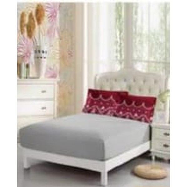 Lenjerie de pat 2 persoane, bumbac finet, 6 piese cu elastic , imprimeu floral, cod 26