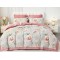 Lenjerie finet 6 piese, luxury design, roz, floral, cod k7