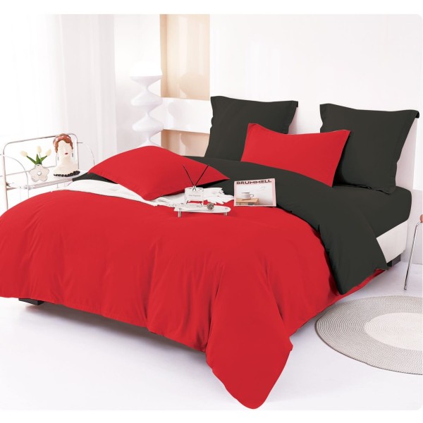 Lenjerie  finet 6 piese uni, rosu, cod E-9