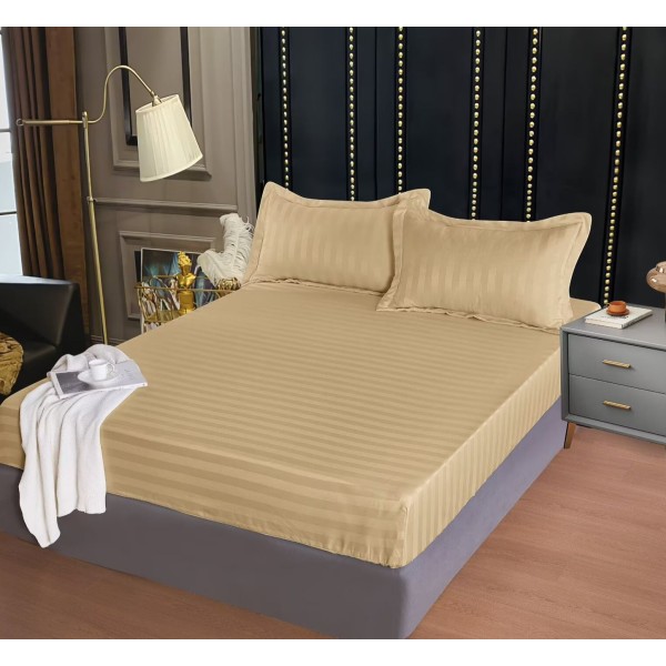 Carceaf cu elastic, bumbac finet, 160x200cm,2 fete de perna 50x70 cm cod E064