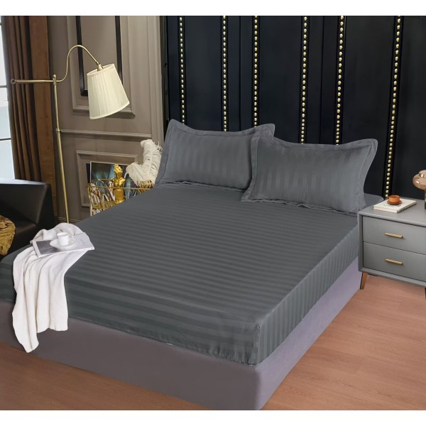 Carceaf cu elastic, bumbac finet, 160x200cm,2 fete de perna 50x70 cm cod E083