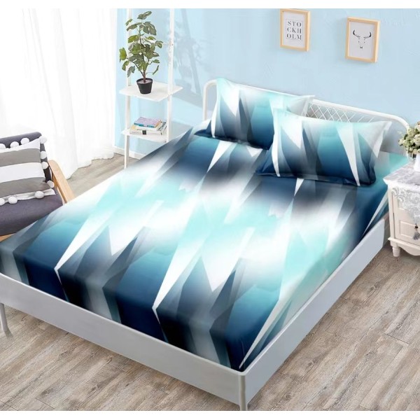 Carceaf cu elastic, bumbac finet, 160x200cm,2 fete de perna 50x70 cm cod D017