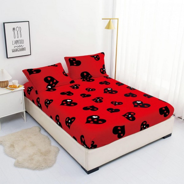 Husa de pat cocolino si 2 fete de perna, 3 piese, 2 persoane, 180x200cm,cod CH13