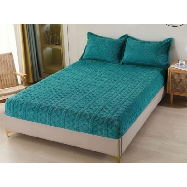 Husa de pat cocolino si 2 fete de perna, 3 piese, 2 persoane, 180x200cm,cod CH26