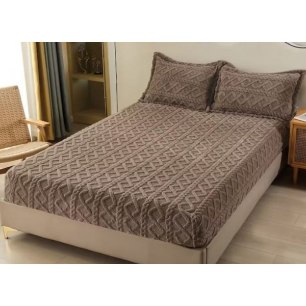 Husa de pat cocolino si 2 fete de perna, 3 piese, 2 persoane, 180x200cm,cod CH20