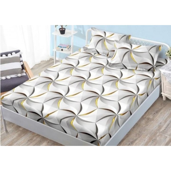 Carceaf cu elastic, bumbac finet, 160x200cm,2 fete de perna 50x70 cm cod H11