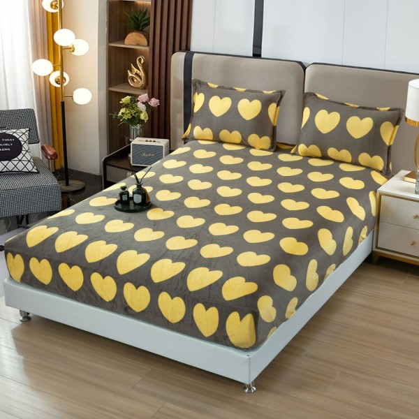 Husa de pat cocolino si 2 fete de perna, 3 piese, 2 persoane, 180x200cm,cod CH22